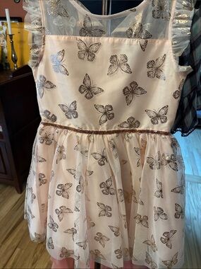 lilt Pink Butterfly Tulle Party Dress